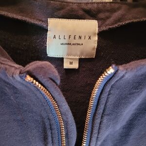 All Fenix Blue Zip-Up Jacket, M, 100%COTTON Made In Australia